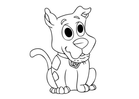 Dibujo de Bebé Scooby Doo para Colorear