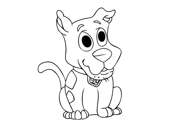 Dibujo de Bebé Scooby Doo para Colorear