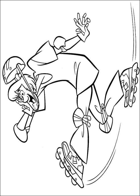 Dibujo de Shaggy Rollverblading para Colorear