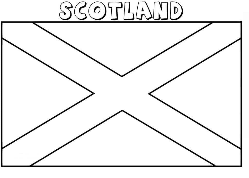 Dibujo de Bandera de Escocia para Colorear