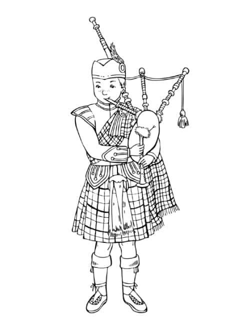 Dibujo de Escocesa para Colorear