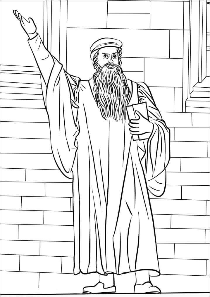 Dibujo de John Knox para Colorear