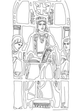 Dibujo de Santa Margarita de Escocia para Colorear
