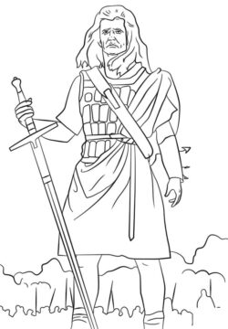 Dibujo de William Wallace para Colorear