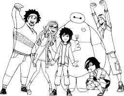 Dibujo de Gran héroe Seis para Colorear