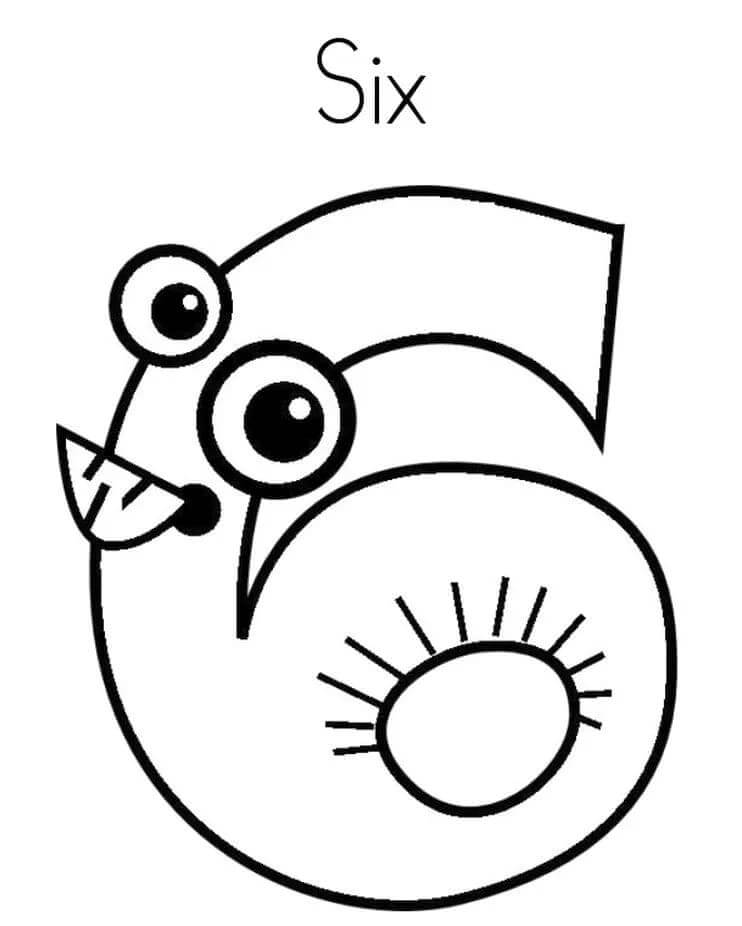 Dibujo de Loco número Seis para Colorear