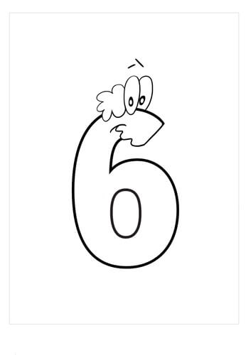 Dibujo de Viejo número Seis para Colorear