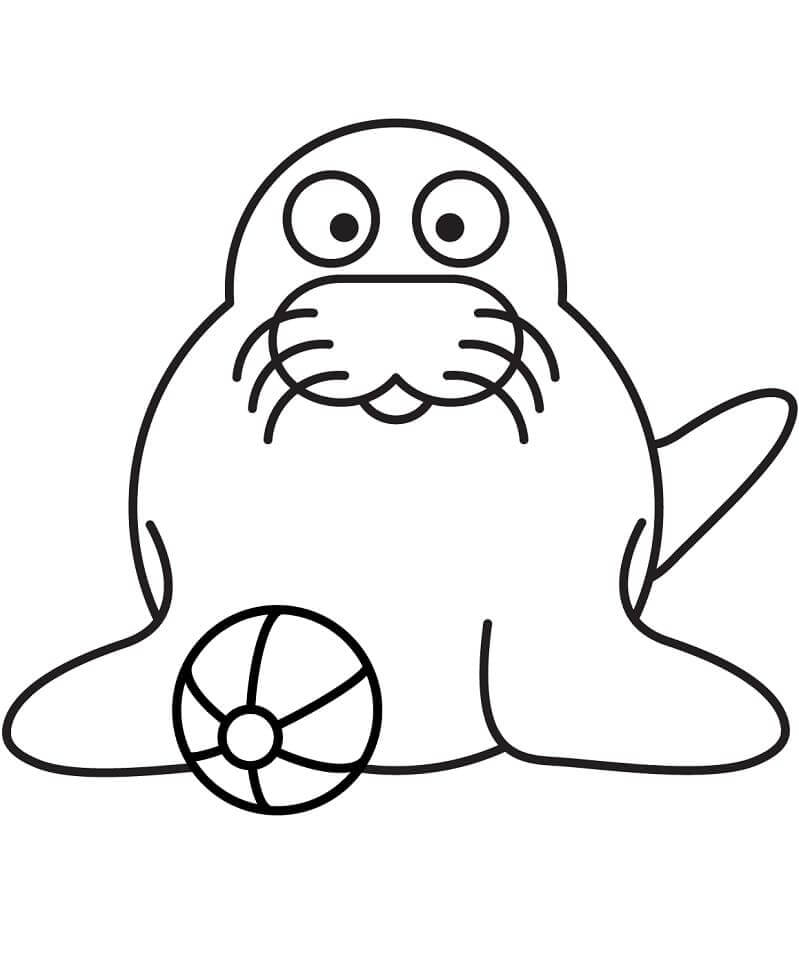 Dibujo de Lindo Sello para Colorear