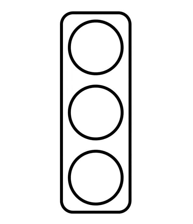 Dibujo de Gran Semaforo para Colorear