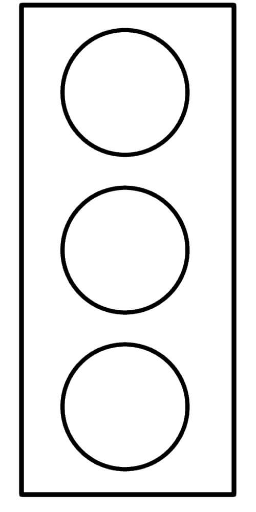 Dibujo de Semaforo básico para Colorear