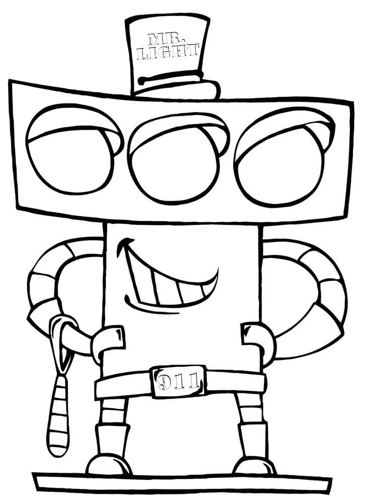 Dibujo de Semaforo Fresco para Colorear