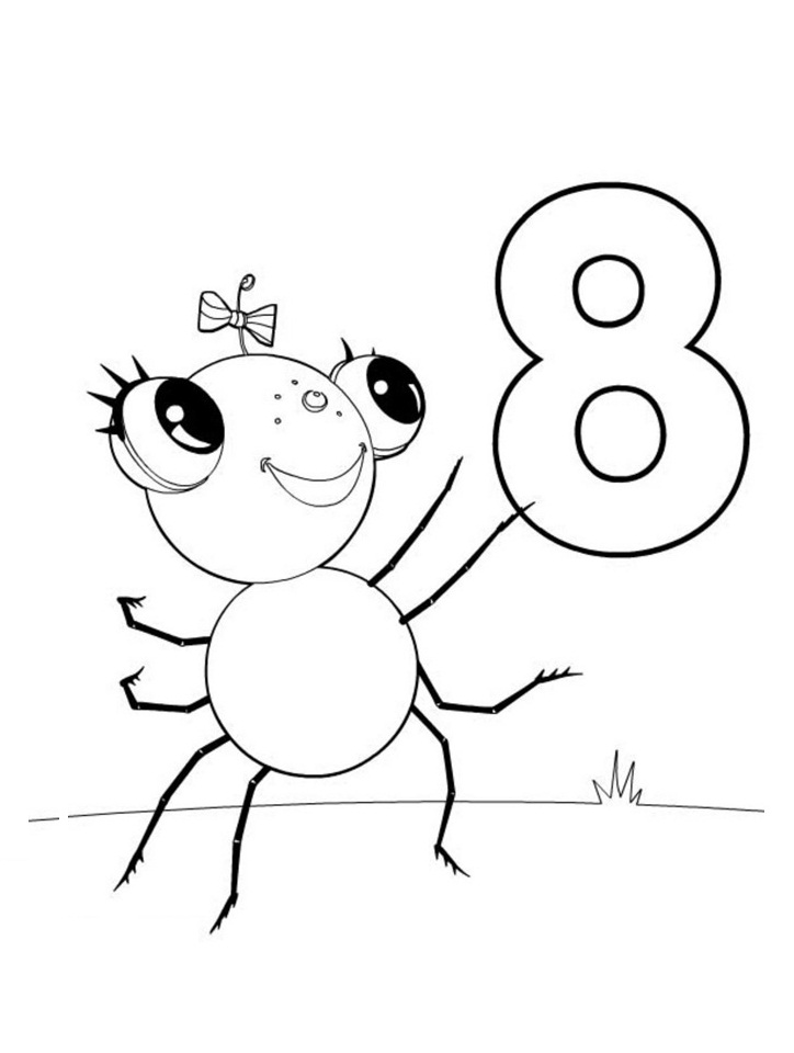 Dibujo de Araña Pensamiento para Colorear