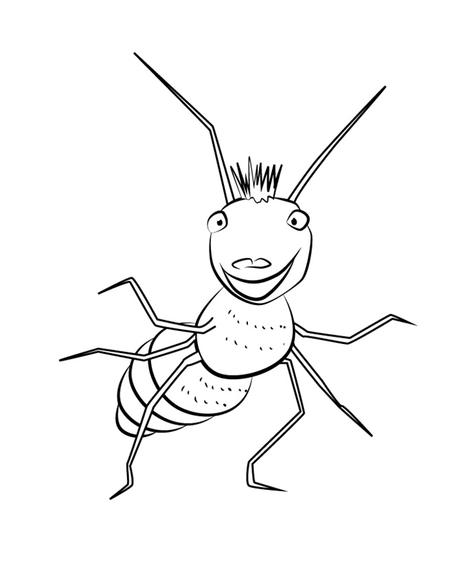 Dibujo de Ned de Miss Spider para Colorear