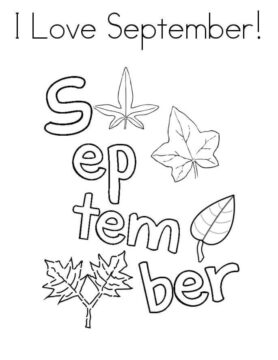 Dibujo de Me Encanta Septiembre para Colorear