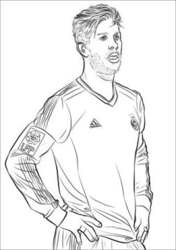 Dibujo de Fresco Sergio Ramos para Colorear