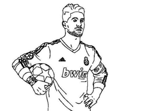 Dibujo de Frío Sergio Ramos para Colorear