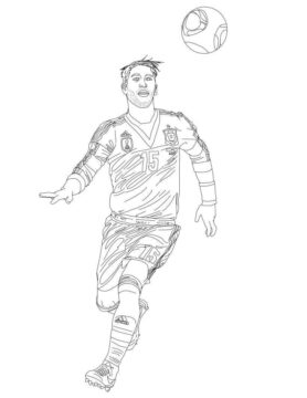 Dibujo de Sergio Ramos Tiene Cabezazo para Colorear