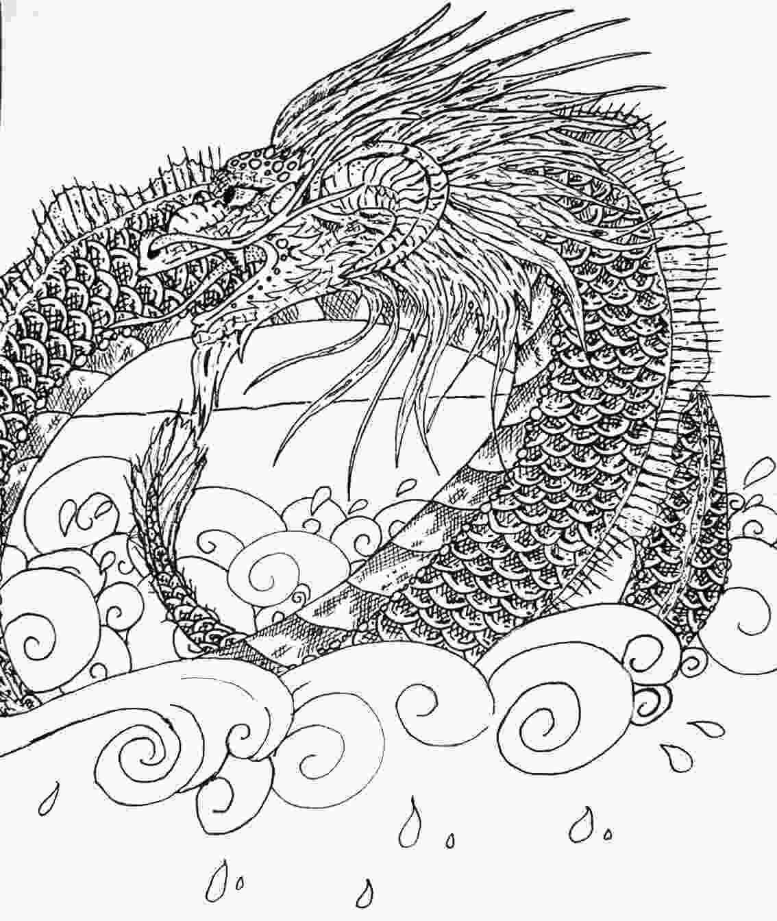 Dibujo de Serpiente de Mar Duro para Colorear