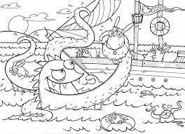 Dibujo de Serpiente de Mar Gracioso para Colorear