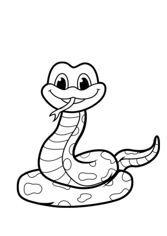 Dibujo de Buena Serpiente para Colorear