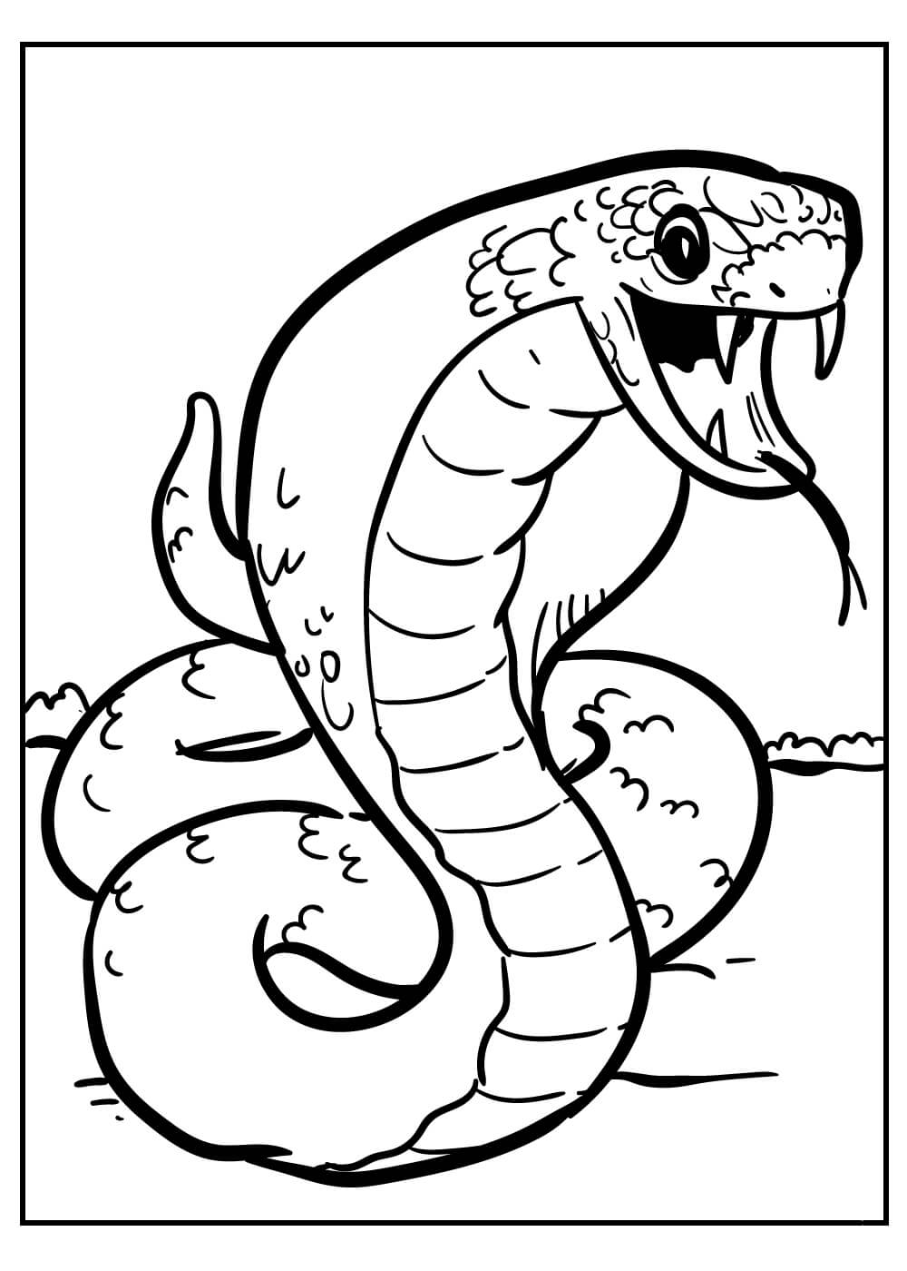 Dibujo de Cobra Graciosa para Colorear