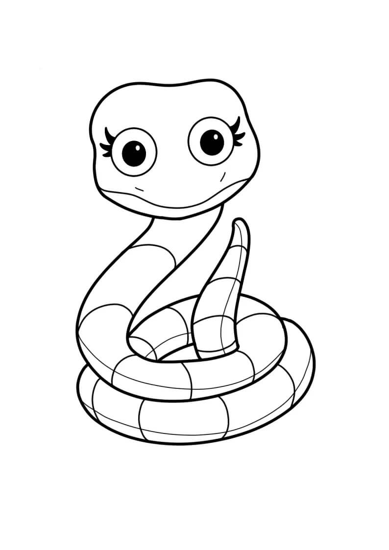 Dibujo de Dulce Serpiente para Colorear