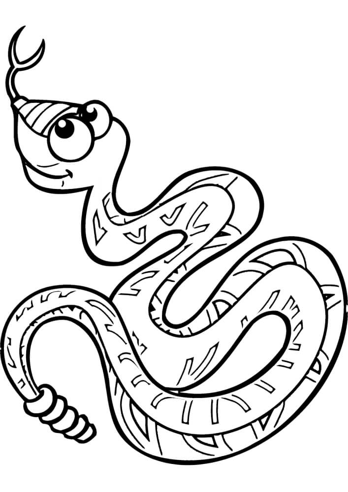 Dibujo de Serpiente Normal para Colorear
