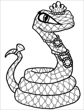 Dibujo de Serpiente Reina para Colorear