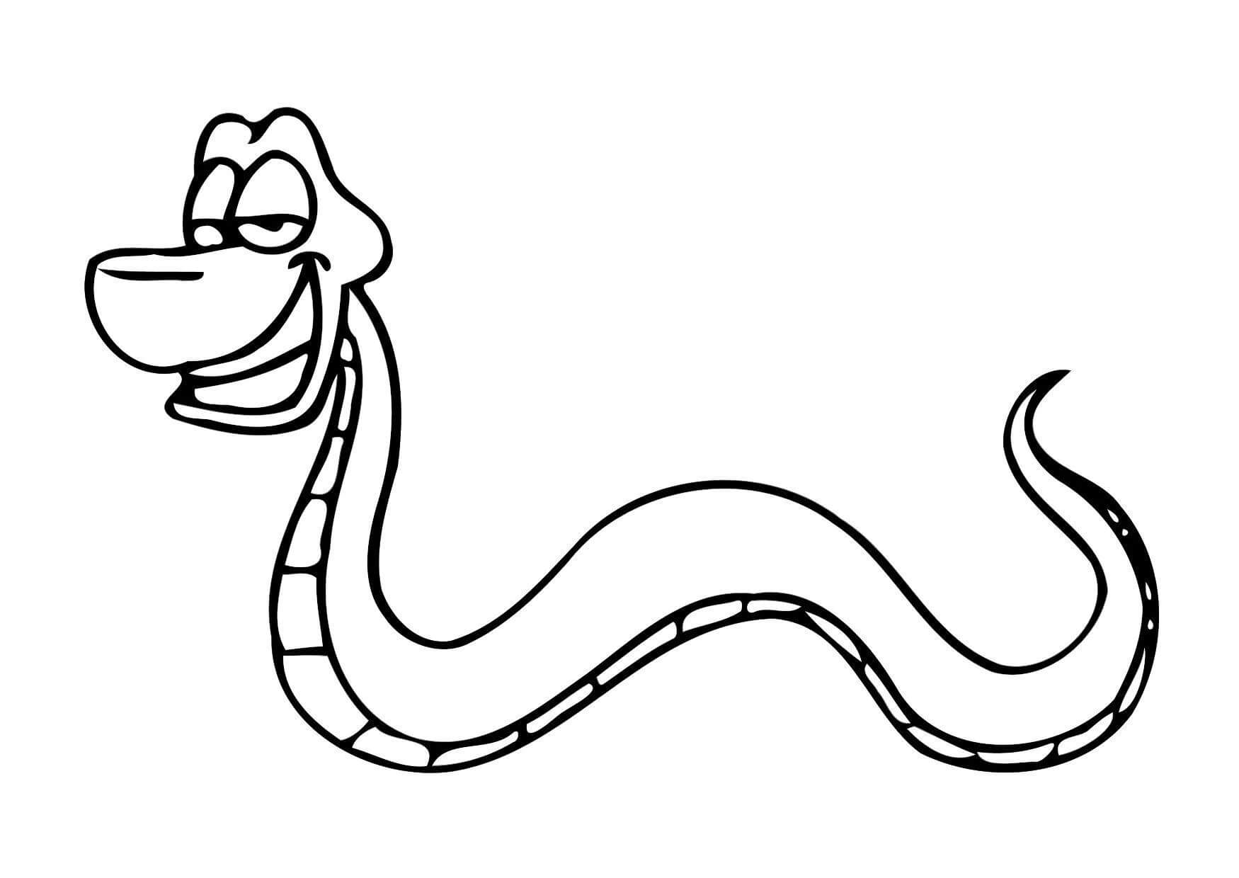 Dibujo de Serpiente de la Diversion para Colorear