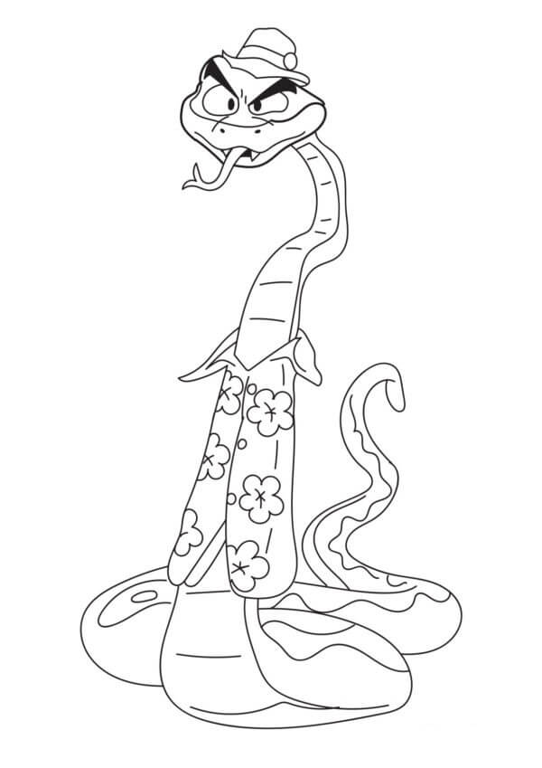 Dibujo de Sr Serpiente de Bad Guys para Colorear