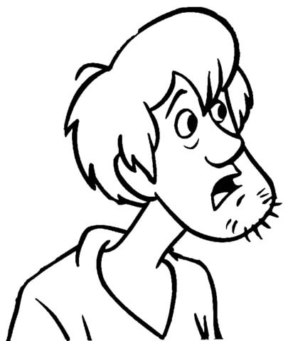Dibujo de Cara Shaggy para Colorear