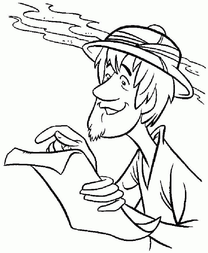 Dibujo de Impresionante Shaggy para Colorear