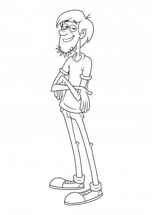 Dibujo de Peludo Divertido para Colorear