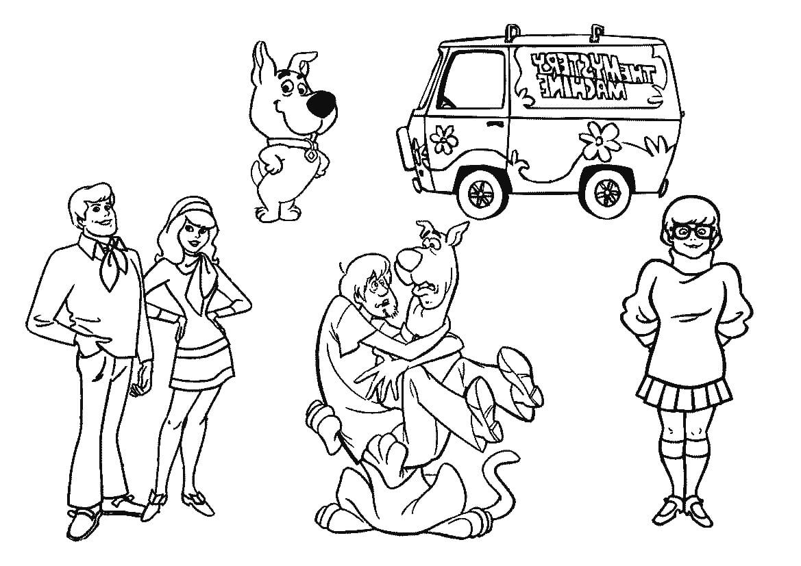 Dibujo de Peludo y Amigos para Colorear