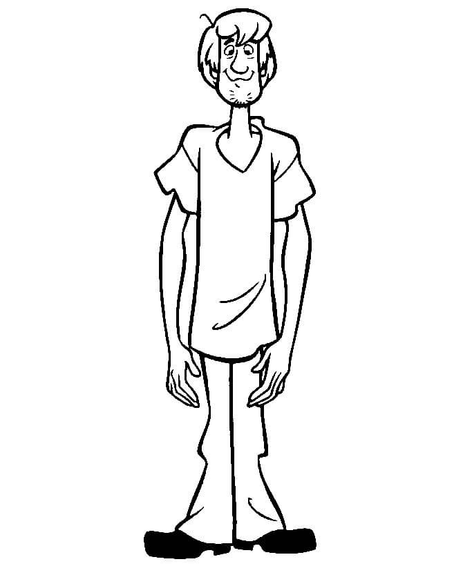 Dibujo de Shaggy Sonriendo para Colorear
