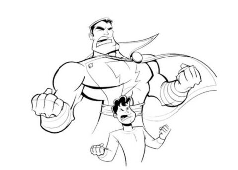Dibujo de Super Shazam para Colorear