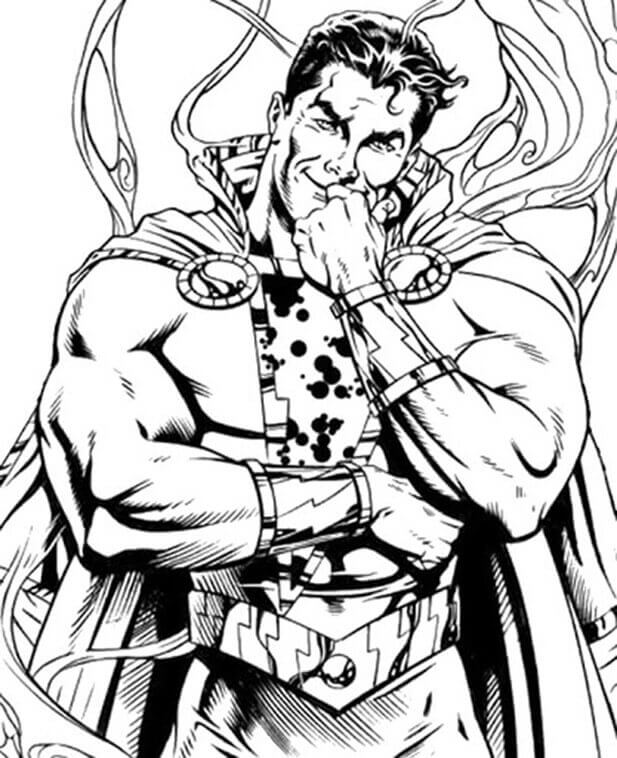 Dibujo de Cara Shazam Divertido para Colorear