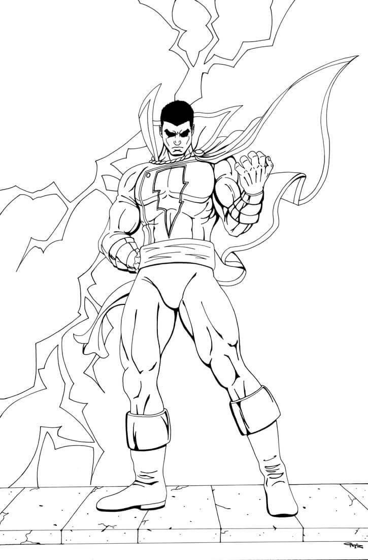 Dibujo de Fresco Shazam para Colorear