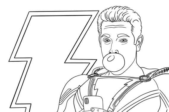 Dibujo de Lindo Shazam para Colorear