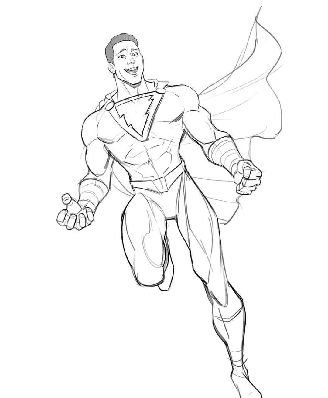 Dibujo de Shazam Divertido para Colorear