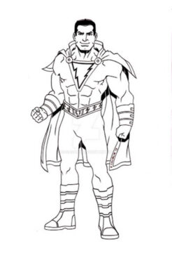 Dibujo de Shazam Fresco Sonriendo para Colorear