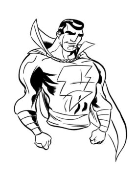 Dibujo de Shazam Sonriendo para Colorear