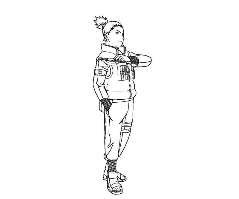 Dibujo de Buen Shikamaru para Colorear
