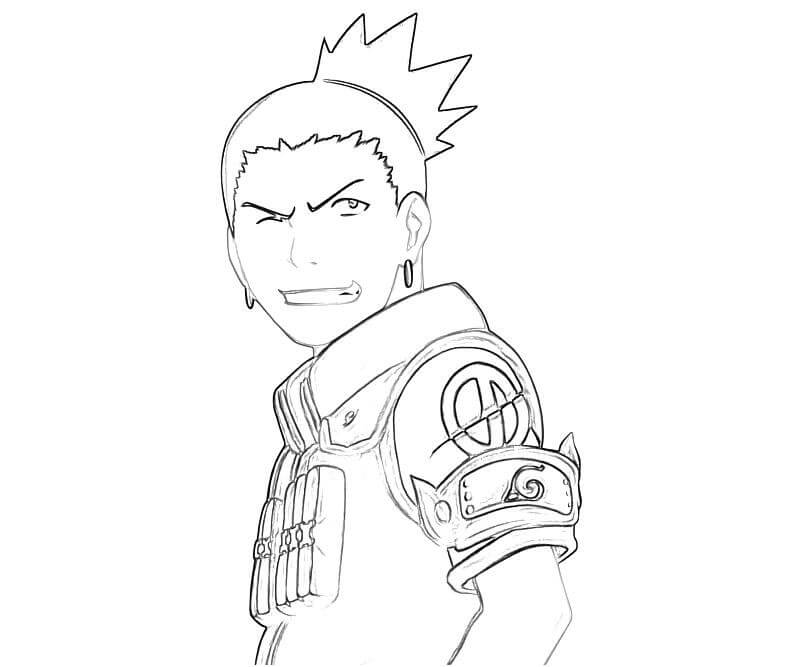 Dibujo de Dibujando a Shikamaru para Colorear