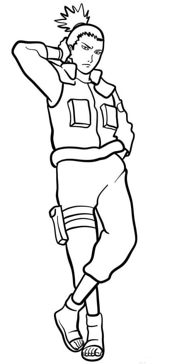 Dibujo de Genial Shikamaru para Colorear