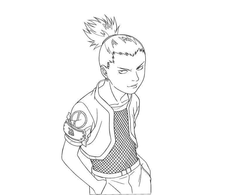Dibujo de Gran Shikamaru para Colorear