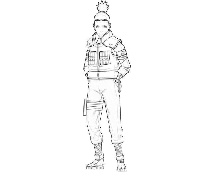 Dibujo de Impresionante Shikamaru para Colorear