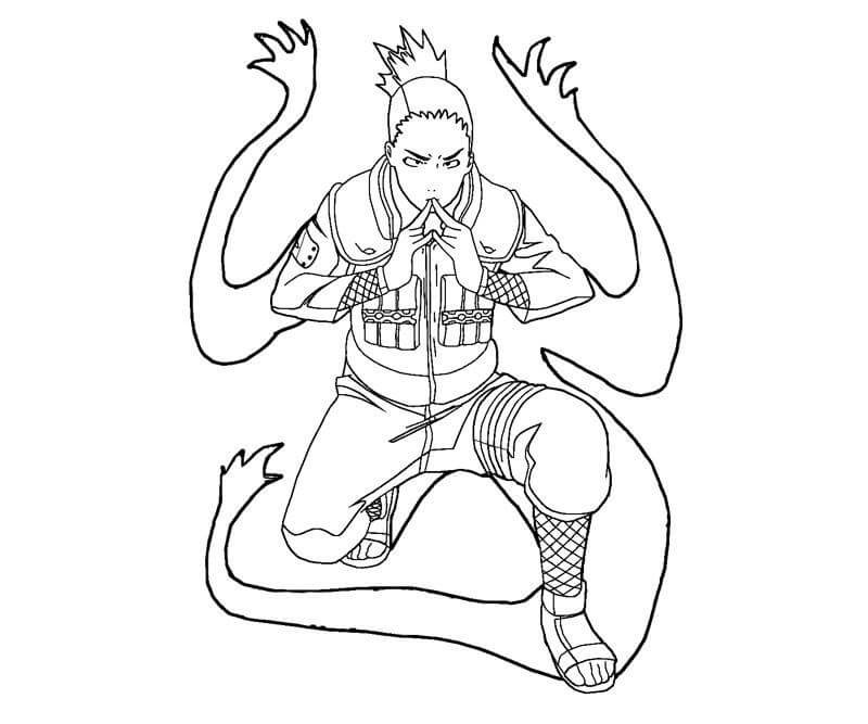 Dibujo de Poder Shikamaru para Colorear