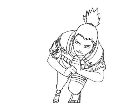 Dibujo de Shikamaru Feliz para Colorear