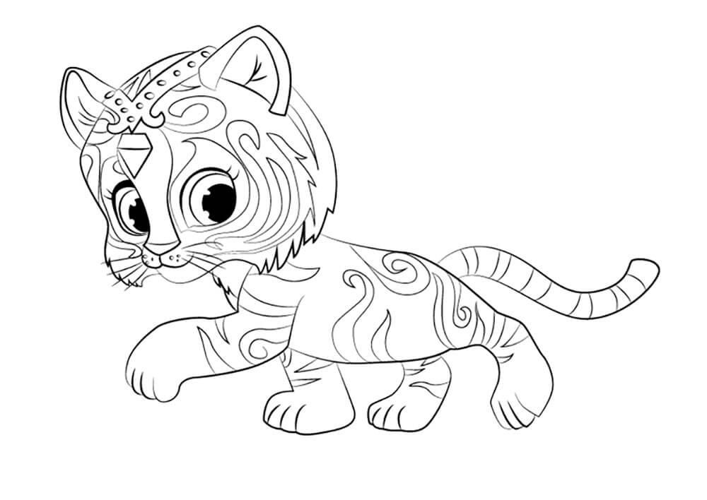 Dibujo de Nahal Esta Caminando para Colorear